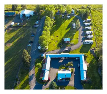 Aerial view of the Mountain View Motel - RV Park 