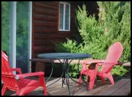 Deer-Elk Room deck with patio furniture and great mountain views