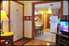The Red Rooster Cabin-Suite’s modern Kitchen at the Mountain View Motel & RV Park near Wallowa Lake, Oregon
