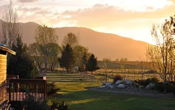 Sunset at the Mt. View Motel - RV Park near Joseph, Oregon